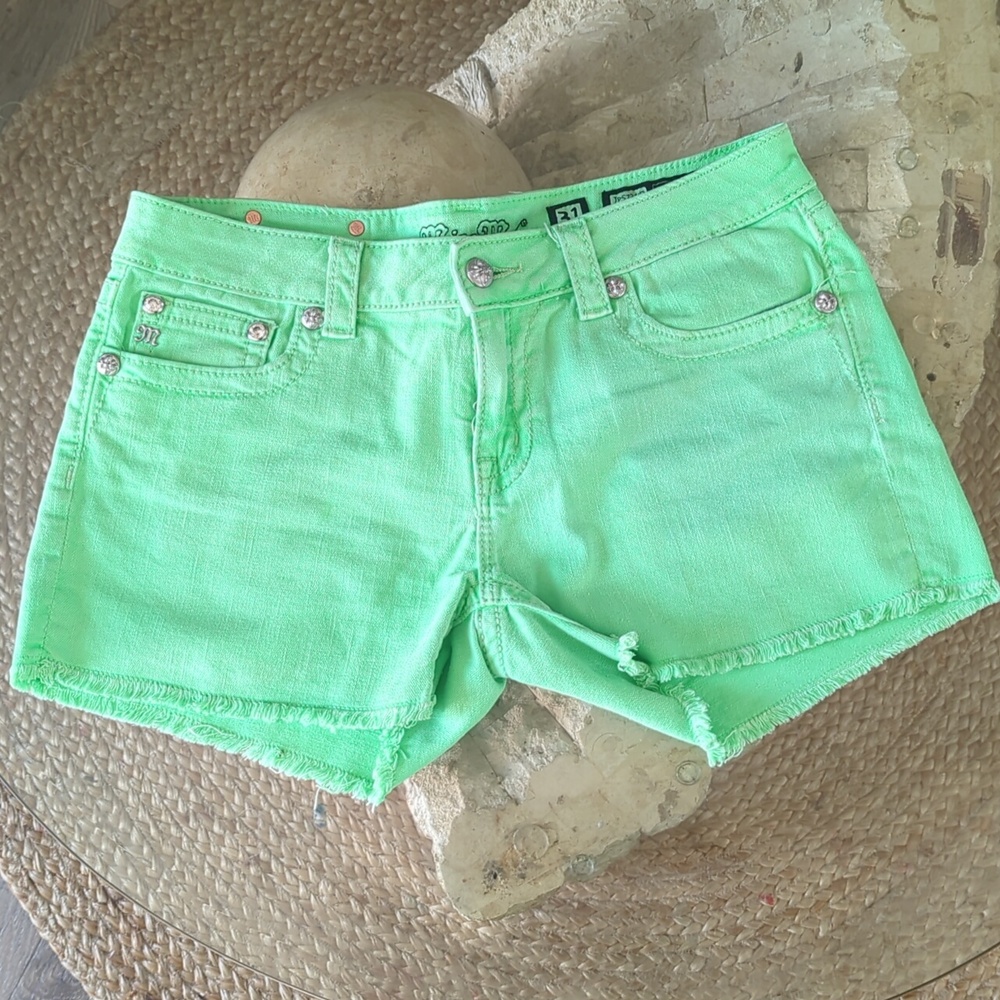 MissMe Neon Green Shorts